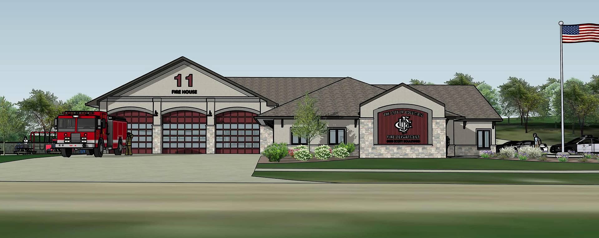 Columbia Fire Station 11 Rendering
